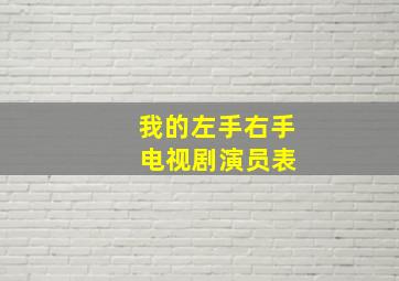 我的左手右手 电视剧演员表